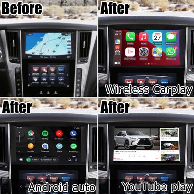 Interfaz de juego de GPS, 8+128GB Android 11 interfaz de caja de navegación para Infiniti Q50 / Q60