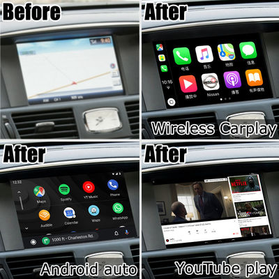 Android 13 8+128 Interfaz de vídeo de Carplay Para Infiniti Q70 / M35 M37 Apoyo a Fuga Youtube