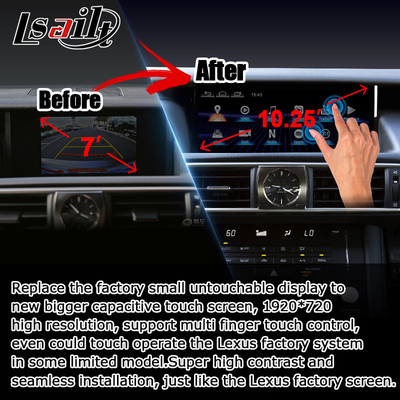 10.25 pulgadas Android 8+128 Carplay Android Actualización automática de la pantalla HDMI Para Lexus IS200t IS350 IS300
