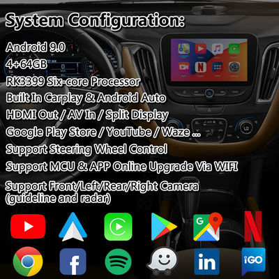 Chevrolet Malibu Android Carplay Interfaz multimedia con navegación automática Android inalámbrica