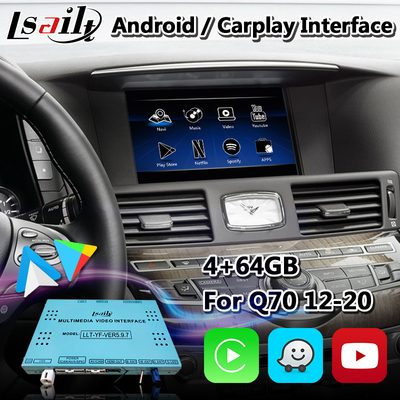 Lsailt Android Multimedia Interface Box para Infiniti Q70 con Android inalámbrico automático Carplay