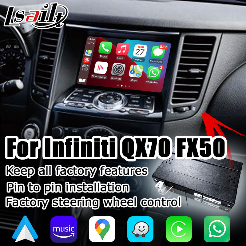 Android 69 Caja de interfaz automática inalámbrica carplay android para Infiniti ...