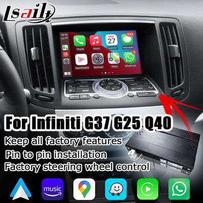 Carplay Android inalámbrico para Infiniti G37 G25 Q40 Q60 370GT línea del cielo 08IT
