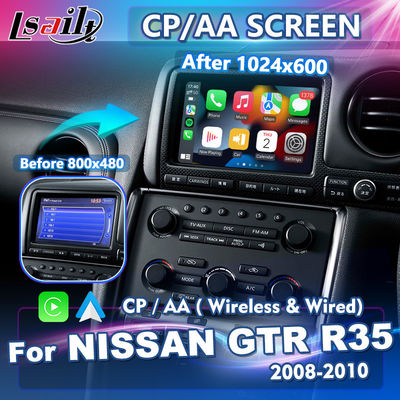 Lsailt 7 avanza lentamente la pantalla auto inalámbrica de Carplay Android HD para Nissan R35 GTR GT-r JDM 2008-2010