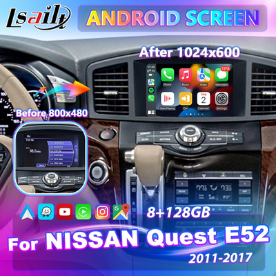 Pantalla multimedia Android HD de 8 pulgadas Lsailt para Nissan Quest E52 2011-2017