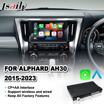 Interfaz de reproducción de video automático de Android inalámbrico para Toyota Alphard AH30 2015-2023
