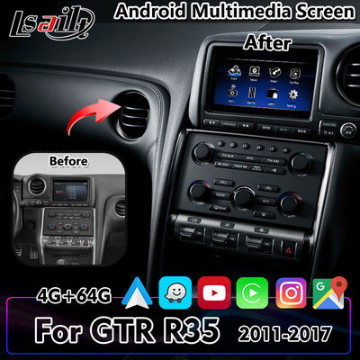 Lsailt pantalla multimedia de coche Android Carplay de 7 pulgadas para Nissan GTR R35 2011-2017